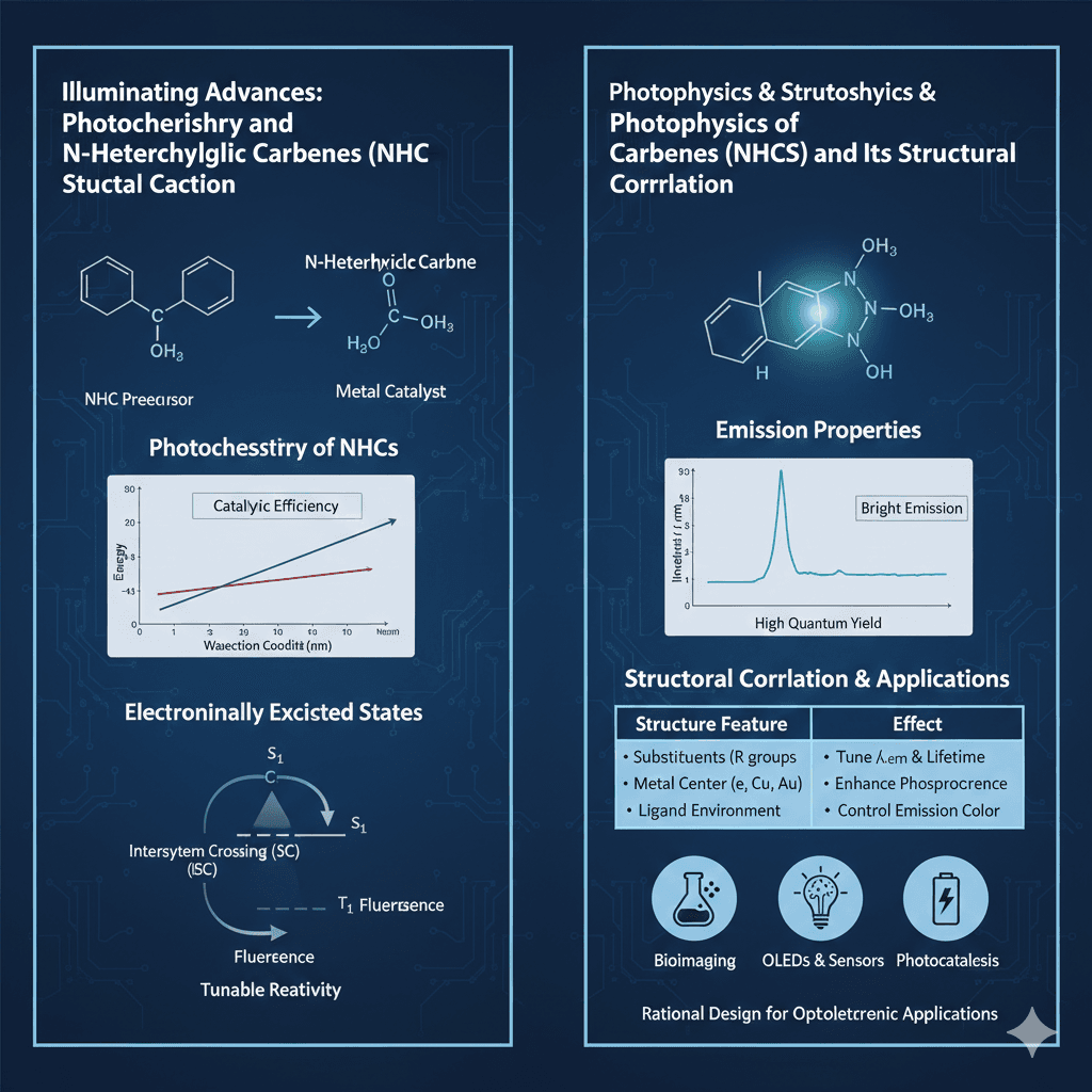 Illuminating Advances: Photochemistry and Photophysics of N-Heterocyclic Carbenes (NHCs) and Its Structural Correlation