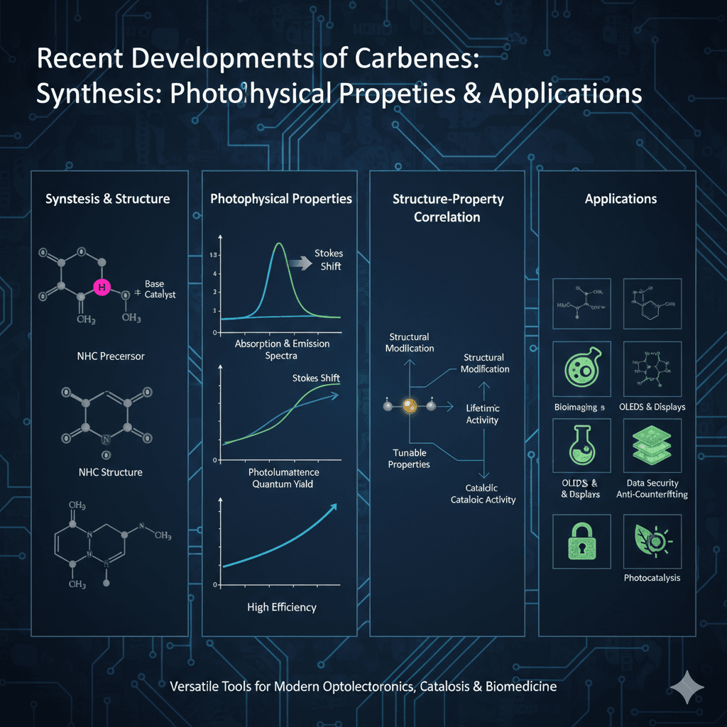 Recent Development of Carbenes: Synthesis, Structure, Photophysical Properties and Applications