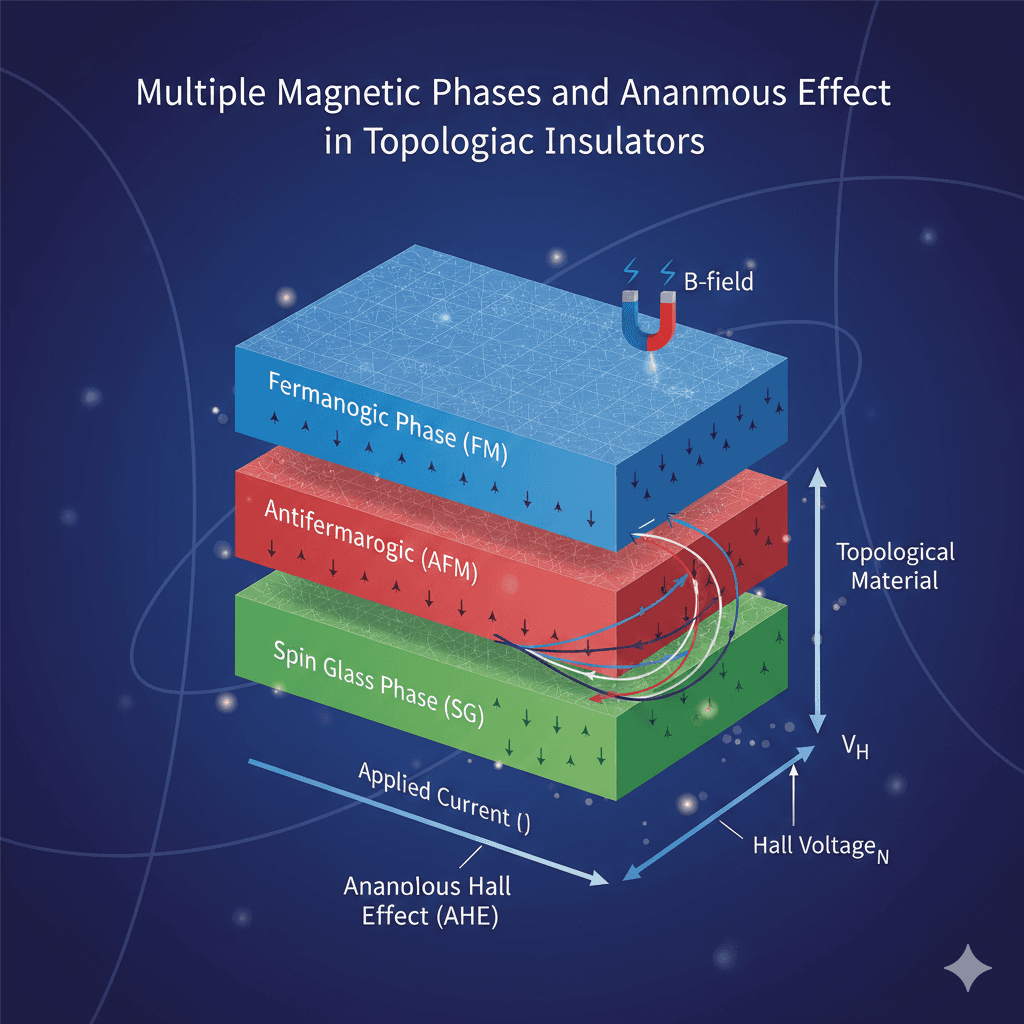 Multiple Magnetic Phases and Anomalous Hall Effect in Sb1.9Fe0.1Te2.85S0.15 Topological Insulators