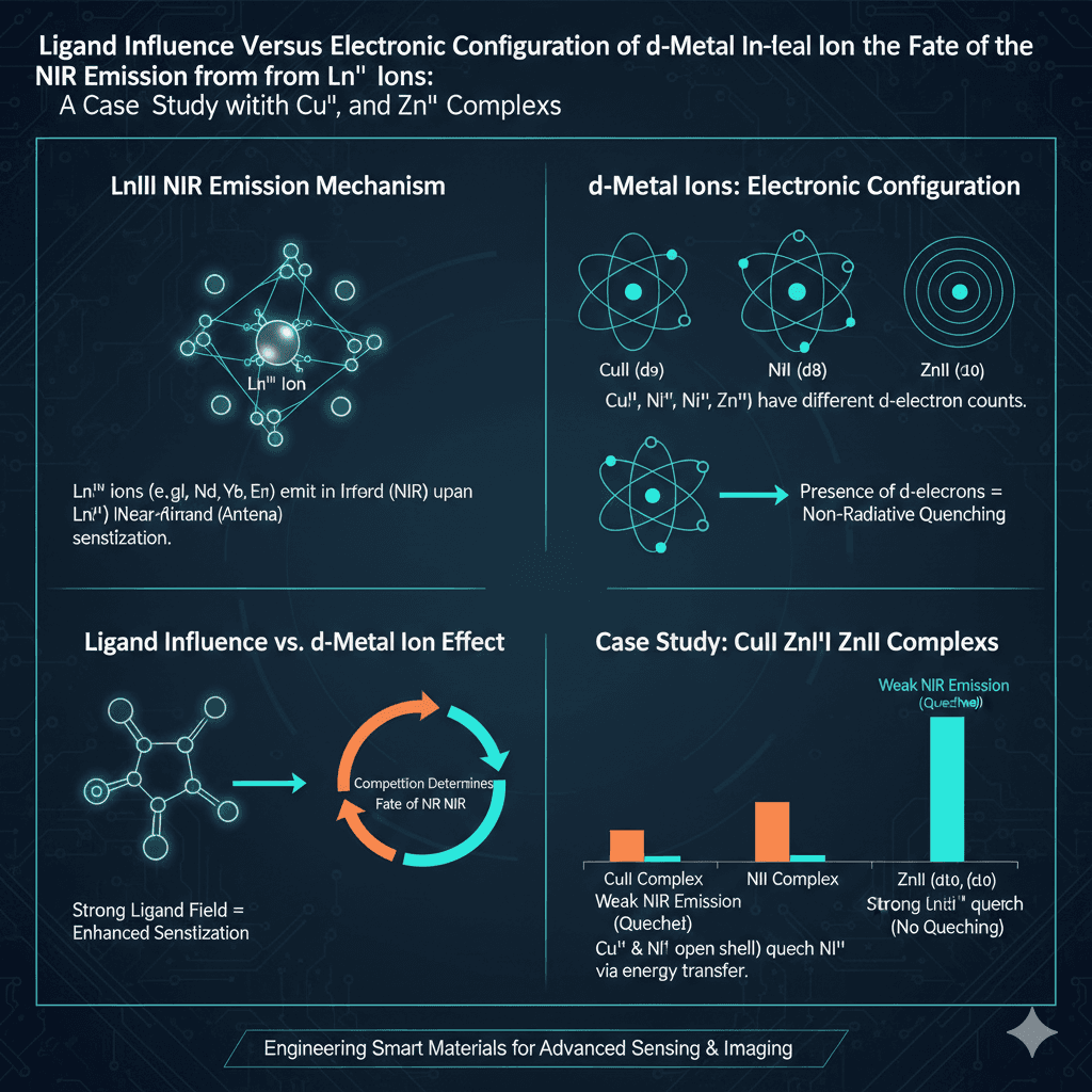 Ligand Influence Versus Electronic Configuration of d-Metal Ion in Determining the Fate of NIR Emission from LnIII Ions: a Case Study With CuII, NiII and ZnII Complexes