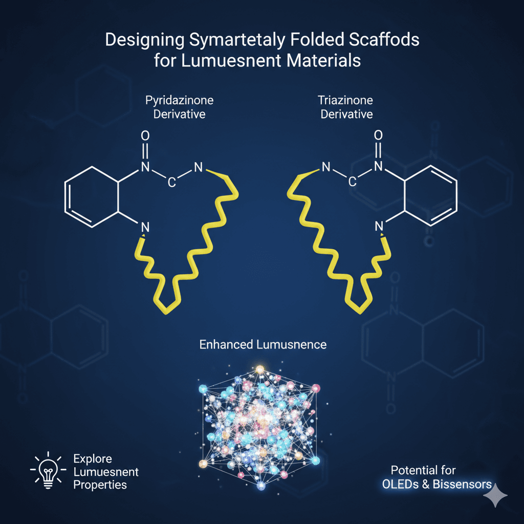 Designing symmetrically folded scaffolds of pyridazinone and triazinone derivatives linked Via N, N-diethyl-4-nitro-benzenesulfonamide: to explore luminescent materials